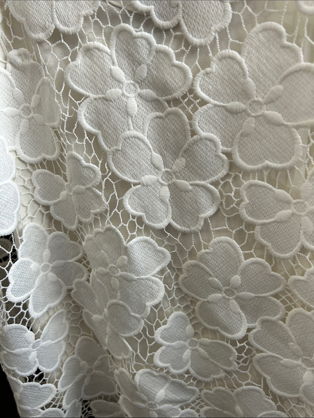 RW&CO. Cream Floral Lace Sleeveless Shell - Picture 7 of 9